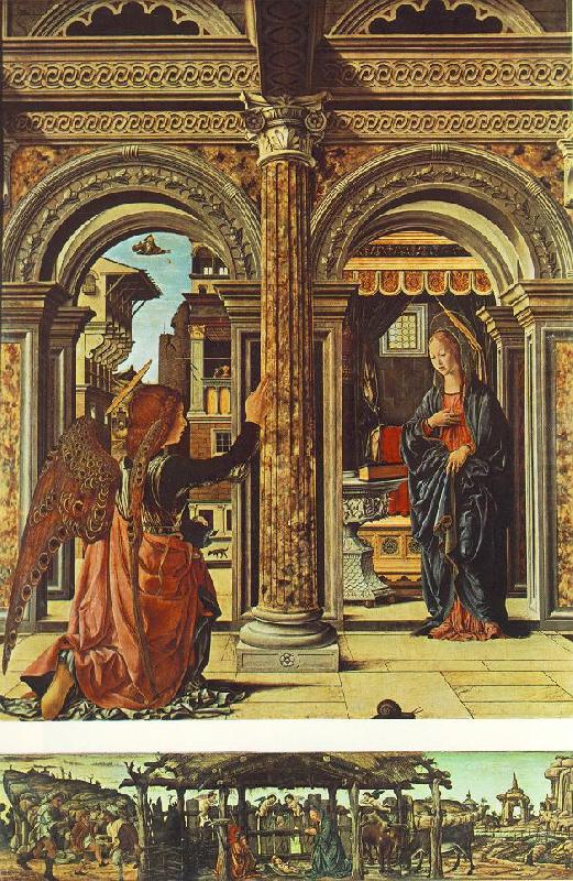 Annunciation and Nativity (Altarpiece of Observation) df, COSSA, Francesco del